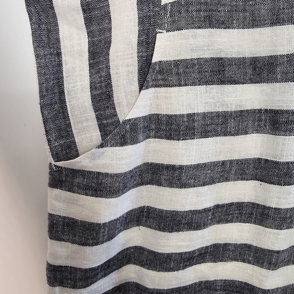 Soft Surroundings Women's Sunset Striped Cold Shoulder Linen Tunic sz Small - Picture 7 of 14